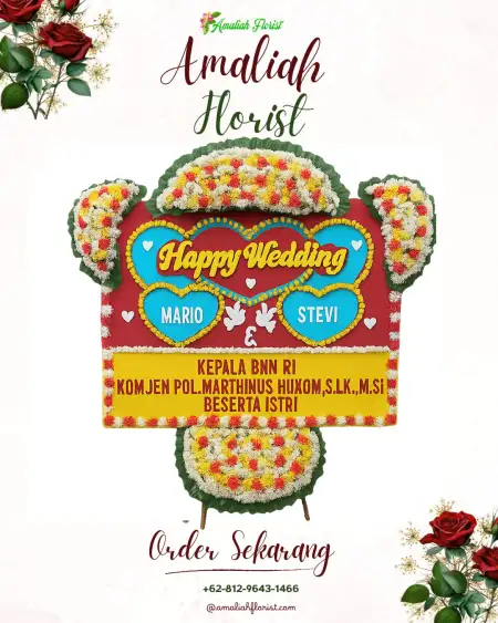 Papan Bunga Pernikahan Platar